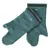 Kooa grüne Mikrofaser-Handschuhe mit schwarzem Rand, geeignet für Tierpflege.