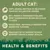 Adult cat food benefits: 100% animal protein, 80% freshly prepared fish and meat, grain free for sensitive tummies, enriched with taurine for vision and heart health.