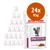 Royal Canin Veterinary Renal with Fish per gatti, confezione da 24 buste da 85 g ciascuna. Immagine della confezione con gatto e scritta 'RENAL WITH FISH'.
