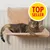 Gatto sdraiato su una cuccia beige appesa a un termosifone. Cerchio giallo con testo rosso: TOP SELLER. Gatto sdraiato su una cuccia beige appesa a un termosifone. Cerchio giallo con testo rosso: TOP SELLER.