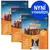 Balíčky Rocco Chings Double, nápisy: Double meat & pleasure!, CHICKEN WITH LIVER, 200 g. Modrý kruh s textem NYNÍ VYZKOUŠEJTE. Balíčky Rocco Chings Double, nápisy: Double meat & pleasure!, CHICKEN WITH LIVER, 200 g. Modrý kruh s textem NYNÍ VYZKOUŠEJTE.