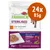 Pachet 24x85g Natural Trainer Sterilised cu curcan, bucăți în sos, pentru pisici adulte. Conține extract de merişor şi fibre de mazăre. Fără coloranți, conservanți sau arome.