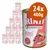 24 lattine da 400 g di Rinti Kennerfleisch mit Rind, getreidefrei. Immagine della confezione con carne e verdure visibili sull'etichetta.