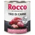 Rocco Trio di Carne, 3 meat varieties, Beef with chicken and veal, blik van 800 g. Tekst deels in het Engels en Duits zichtbaar op verpakking.