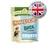 MiniJacks duck hypo-allergenic treats, made in the UK, as shown on product packaging with two small dogs pictured.
