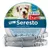 Seresto colliers petits chiens Elanco, 2x colliers de 38 cm, ≤8 kg, 7 à 8 mois de protection contre tiques, puces, poux. Texte : élimine tiques, puces, poux, effet répulsif sur tiques.
