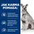 Jak karma pomaga: poprawia trawienie i przyswajanie składników odżywczych, wspiera bakterie jelitowe i jakość stolca, wspiera zdrowie układu odpornościowego.