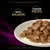 Product image showing tender pieces in gravy with salmon, as highlighted by text and arrows on the image.