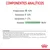 Componentes analíticos: proteína bruta 9,5 %, grasa bruta 3,5 %, ceniza bruta 1,7 %, humedad 80,0 %. Texto adicional sobre composición y aditivos visibles en la imagen.