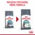 ROYAL CANIN CARE HAIRBALL – ancien et nouveau packaging affichés, texte : NOUVEAU PACKAGING, MÊME FORMULE. Sacs de croquettes pour chat avec un chat illustré sur chaque emballage.