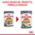 Royal Canin Care Intense Beauty cambia design in Hair & Skin, formula invariata. Immagine mostra entrambe le confezioni da 85 g per gatti con testo visibile sulle etichette.