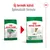 Royal Canin Mini Adult 8+ kutyatáp régi és új csomagolása, felül: Új termék külső, Optimalizált formula. Mindkét csomagon kis testű kutya képe látható.
