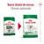 Royal Canin Mini Ageing 12+ muestra cambio de diseño de envase y texto: 'Nuevo diseño de envase. Fórmula optimizada'. Dos sacos visibles con diferente presentación.