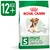 Royal Canin mini ageing 12+ S, kis testű kutyáknak 10 kg-ig, 12 év felett. Weight maintenance, Lifelong vitality support feliratok láthatók a csomagoláson.