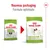 Nouveau packaging Royal Canin X-Small Adult, ancienne et nouvelle version du sac visibles, texte : Formule optimisée. Chien illustré sur chaque emballage, mentions Size XS et x-small adult.