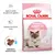 Royal Canin Mother & Babycat 1–4 months. Apoio à saúde da gata e do gatinho, sistema imunitário forte, croquete reidratável. Embalagem com imagem de gata e gatinho.