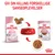Royal Canin Kitten tørfoder og vådfoder, begge til killinger op til 12 måneder. Tekst: Giv din killing forskellige sanseoplevelser. Rød foderskål med foder vises.
