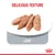 Image shows slices of loaf-style pet food on a plate with the text 'Delicious Texture' and 'Loaf' displayed.