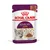 Royal Canin Sensory Taste, bustina da 85 g, alimento per gatti con bocconcini in salsa. Immagine di un gatto e del prodotto visibile sulla confezione.