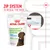 Immunity and digestion chews with zip system to reseal the pack, showing supplement packaging and a close-up of the resealable feature. Contains 40 pieces, 83% owner satisfaction.