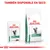 Royal Canin Satiety Weight Management para gatos, disponible en formato húmedo y seco. Texto visible: 'TAMBIÉN DISPONIBLE EN SECO'.