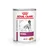 Blik Royal Canin Veterinary Renal Loaf hondenvoer, afbeelding van hond en voer, tekst: RENAL, LOAF, VETERINARY. Blik Royal Canin Veterinary Renal Loaf hondenvoer, afbeelding van hond en voer, tekst: RENAL, LOAF, VETERINARY.