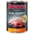 Rocco Real Hearts Hundefutter, mit ganzen Hühnerherzen, 400g Dose. Text: It's Meat Time, Chicken - Huhn - Poulet.