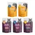 5 sachets Smilla 85 g pour chat : Adult truite/haricots verts, poulet/carottes ; Special Needs stérilisé saumon/carottes, indoor thon/haricots verts, hair & skin poulet/carottes.