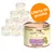 Latas de comida para perros Terra Canis con diferentes variedades. Texto visible: 'Oferta de prueba', 'Wild mit Kürbis, Amaranth & Preiselbeeren', '100 % Lebensmittelqualität', 'Glutenfrei'. Latas de comida para perros Terra Canis con diferentes variedades. Texto visible: 'Oferta de prueba', 'Wild mit Kürbis, Amaranth & Preiselbeeren', '100 % Lebensmittelqualität', 'Glutenfrei'.