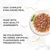 100% complete and balanced meal, made with high quality ingredients, no colourants, no added artificial flavourings and preservatives. Plate of shredded food shown.