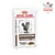 Royal Canin Veterinary Gastrointestinal moderate calorie thin slices in gravy, shown on pouch with veterinary nutrition label. Royal Canin Veterinary Gastrointestinal moderate calorie thin slices in gravy, shown on pouch with veterinary nutrition label.