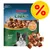 Rocco Cubes CHICKEN & FISH, sáček s kostkami pamlsků pro psy, nápis The smart reward!, žlutý symbol procenta v rohu Rocco Cubes CHICKEN & FISH, sáček s kostkami pamlsků pro psy, nápis The smart reward!, žlutý symbol procenta v rohu