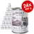 Wolf of Wilderness Little Wild Hills Junior, 24x400 g konzerve. Na pakiranju piše 100% grain-free. Prikaz više konzervi složenih u pozadini.