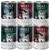 Lot de 6 boîtes Wolf of Wilderness 400 g : The Taste of Scandinavia, Canada et Mediterranean, recette sans céréales, noms visibles sur chaque boîte.