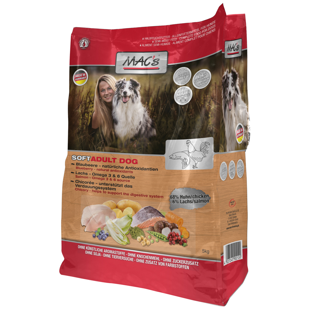 MAC's Soft Grain Free Pollo & Salmone - 3 x 5 kg