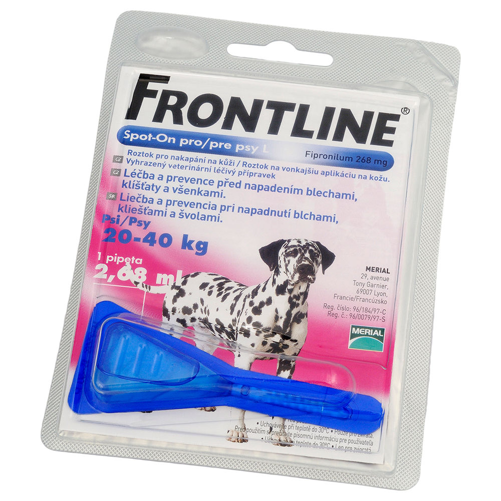 Frontline Spot-On pro psy L roztok pro nakapání na kůži - 4 x 2,68 ml