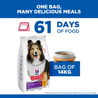 Hill's Science Plan Sensitive Stomach & Skin Adult 1 + Medium with Chicken