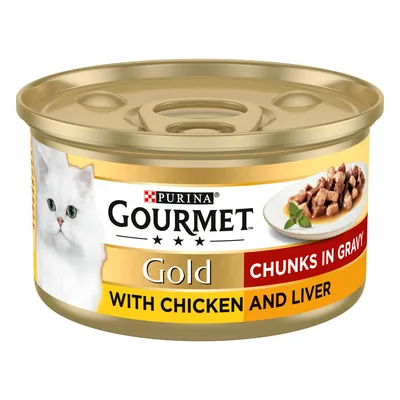 4 x Gourmet Gold Wet Cat Food - 3 + 1 Free! *