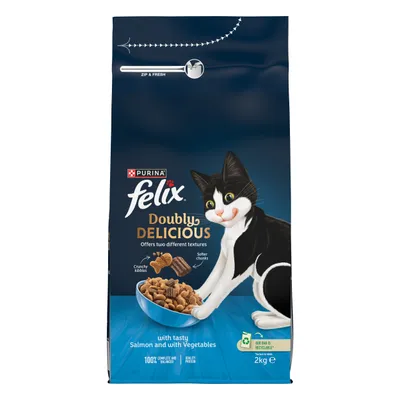 Felix Doubly Delicious Adult Tasty Salmon with Vegetables - 2kg