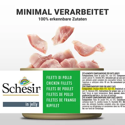 Schesir in Jelly. Minimalno predelano, 100 % prepoznavne sestavine. Piščančji file.