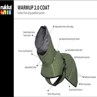 Rukka® Warmup Haină pentru câini, verde olive