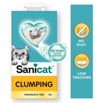 Sanicat klumpbildande kattsand, oparfymerad