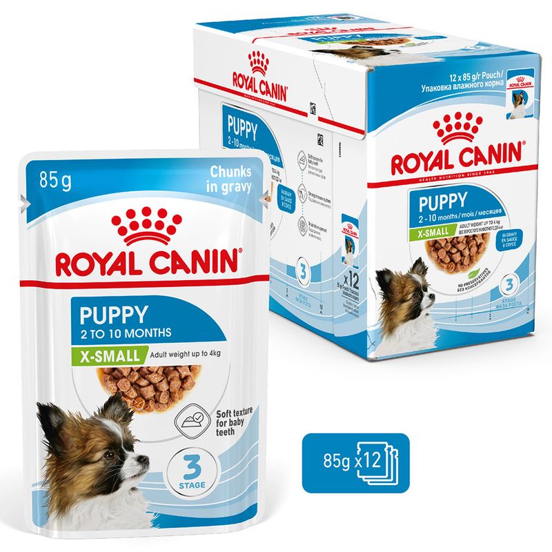  CANIN ミニ アダルト グレービー 85g×36袋(3箱) Royal Canin X-Small Puppy in Gravy | zooplus