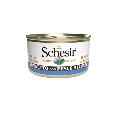 Schesir Thunfisch mit Makrele, Nature for Cat, Tonnetto con Pesce Azzurro. Katzenfutter in Dose.