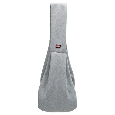 Grey fabric carrier bag with Trixie logo, suitable for transporting pets.
