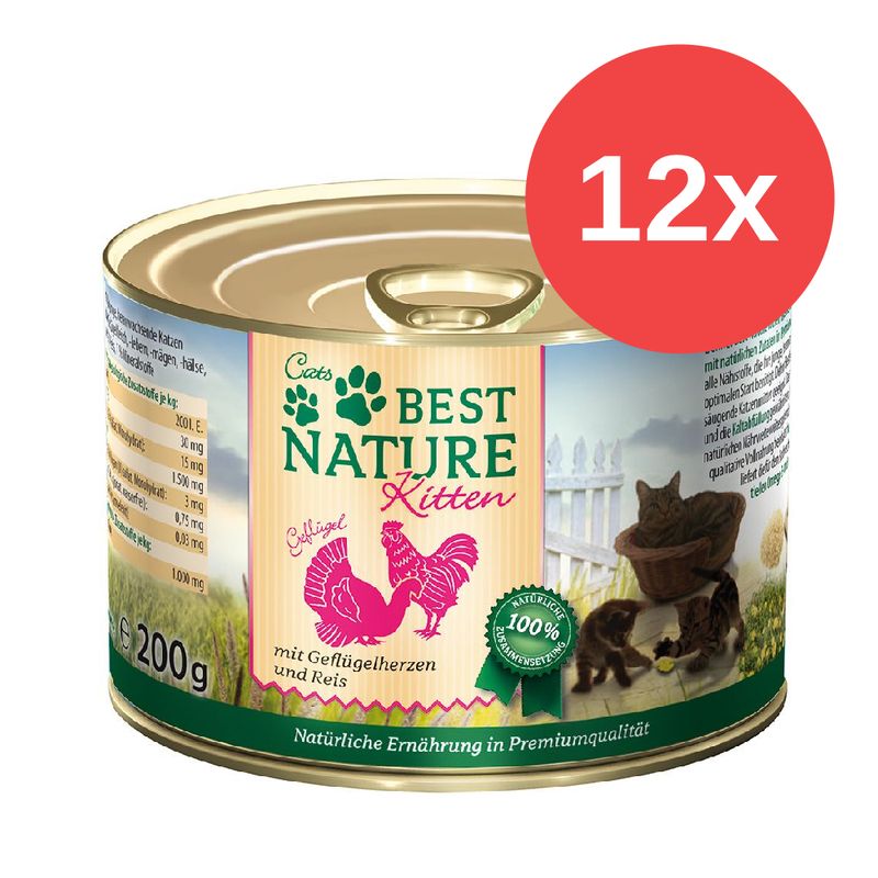 Sparpaket Best Nature Kitten 12 x 200 g