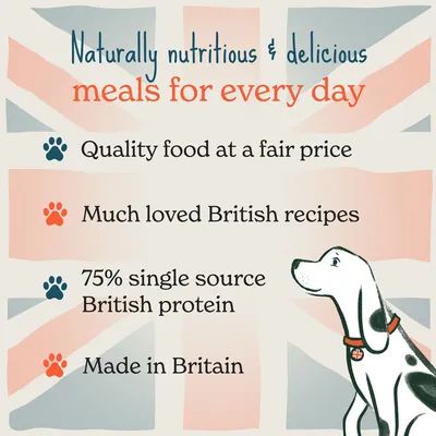 Naturally nutritious meals for every day. Quality food at a fair price, much loved British recipes, 75% single source British protein, made in Britain.