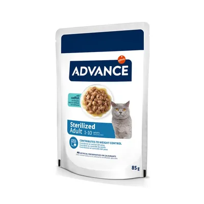 Advance 3 kg ração + 12 x 85 g comida humida a 50 % de desconto!