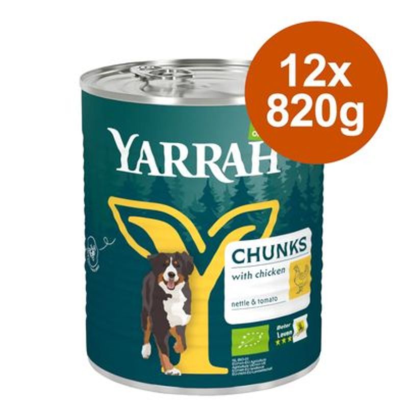 Voordeelpakket Yarrah biologische brokken 12 x 820 g