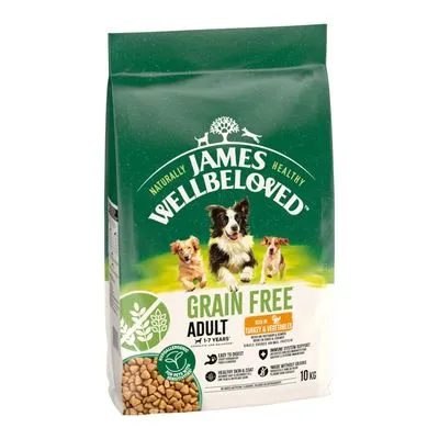 James Wellbeloved Grain Free Adult Dog Hypoallergenic Kalkoen & Groenten Hondenvoer